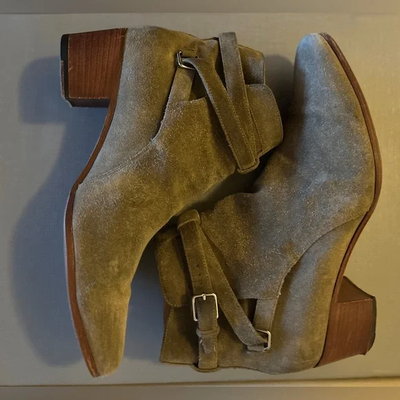 YSL Saint Laurent Blake Jodhpur Suede Bootie in Kaki Beige Suede 41.5 US 10.5🔥🔥🔥 - Picture 4 of 14